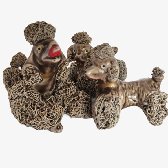 Vintage 1950s Thames Japan Spaghetti Poodle & TWO - Picture 1 of 14